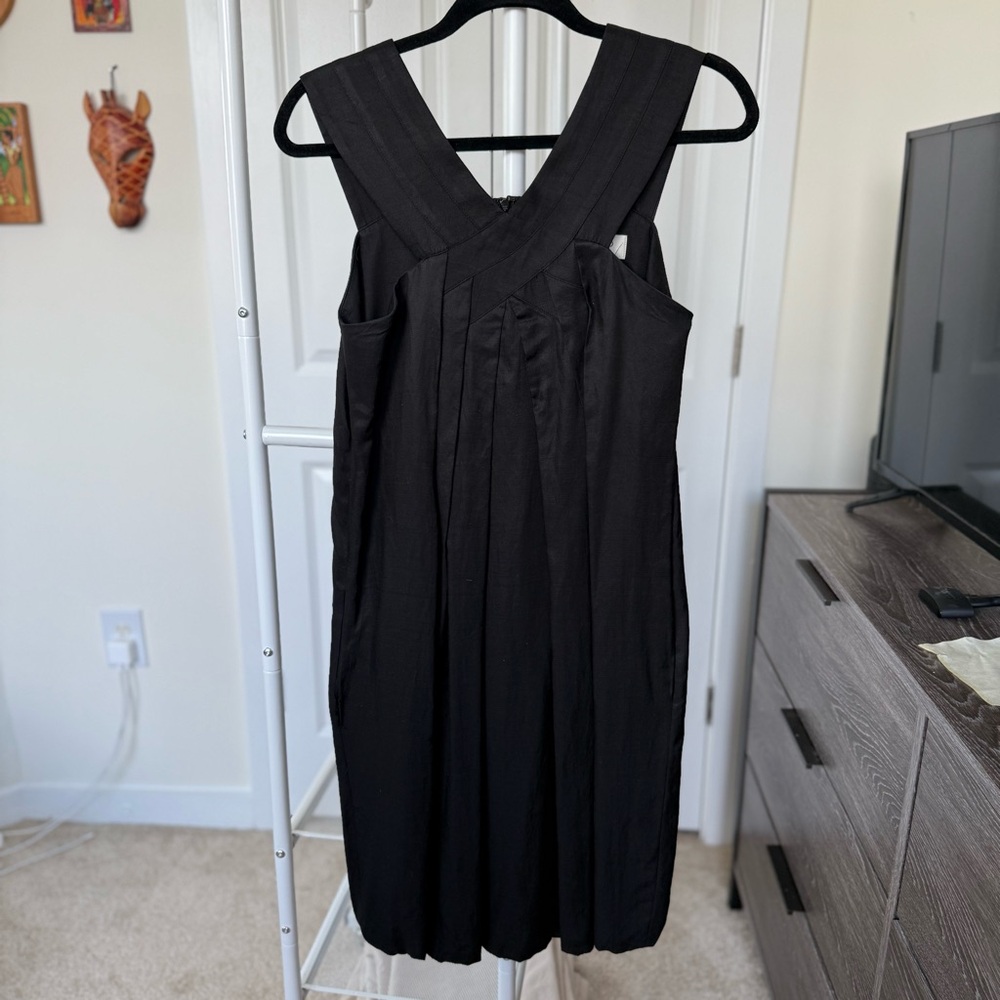 Black silk and cotton dress